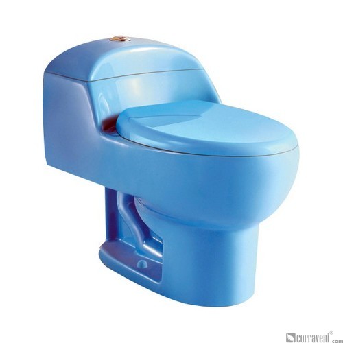 SH111Sky Blue ceramic siphonic onepiece toilet color